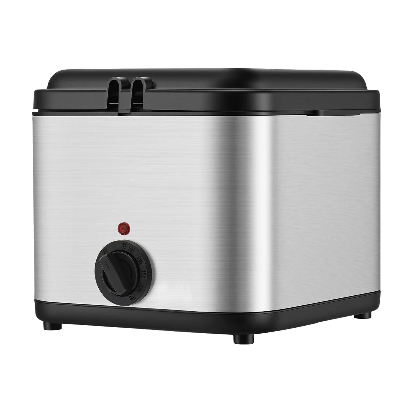 Electric Deep Fryer 2.64qt, Stainless Steel Oil Fryer with Basket & Adjustable Temp 176-374°F, 1000W for Home Fries Chicken