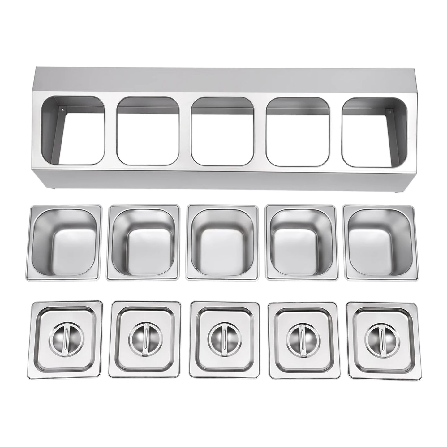High Quality 201 Stainless Steel Seasoning Box Household Seasoning Tank Countertop Inclined Holder for Seasoning Sauce Jam Fruits 86*22.5*22cm Sliver