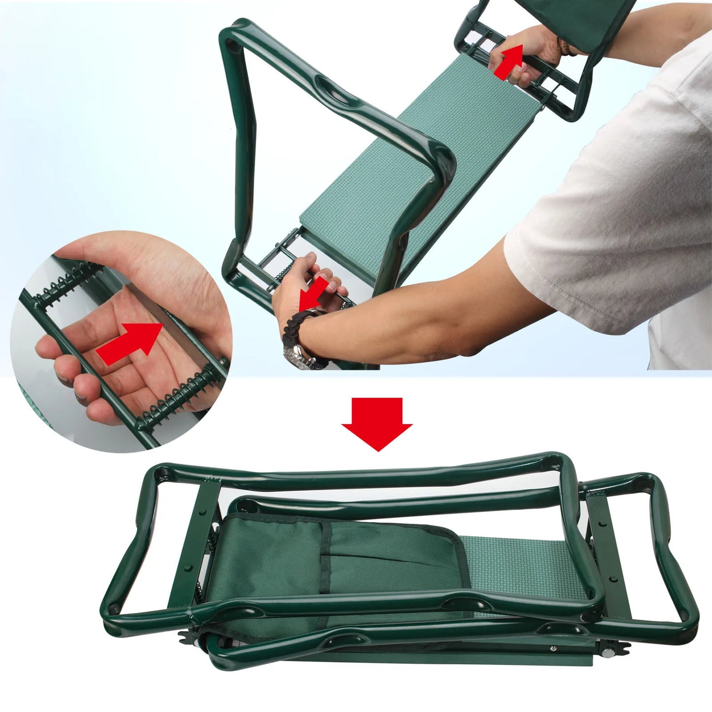 Foldable Steel Garden Kneeler Seat With Eva Pad