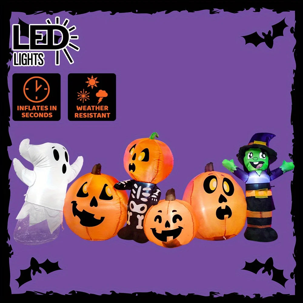 Halloween Inflatable Pumpkin Patch With LED Lights
