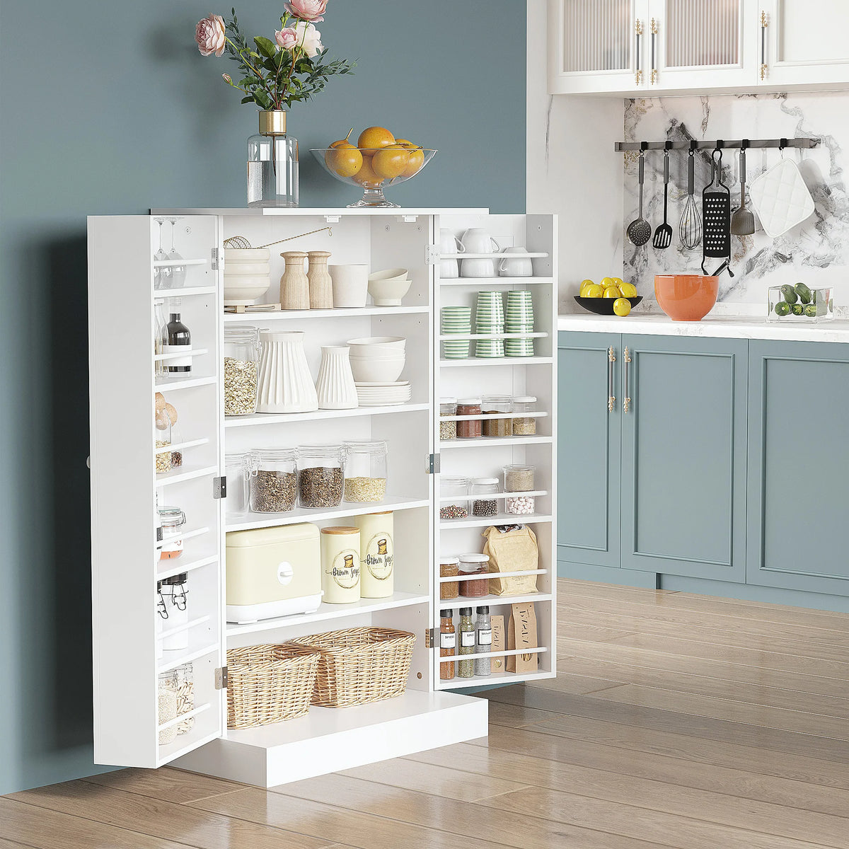 HOMCOM Modern Freestanding Storage Cabinet With Shelves