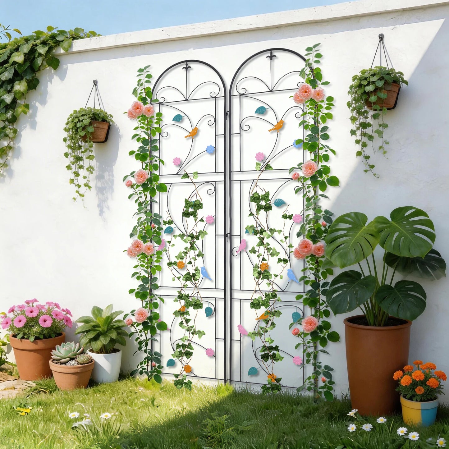 Outdoor Metal Garden Trellis For Climbing Plants