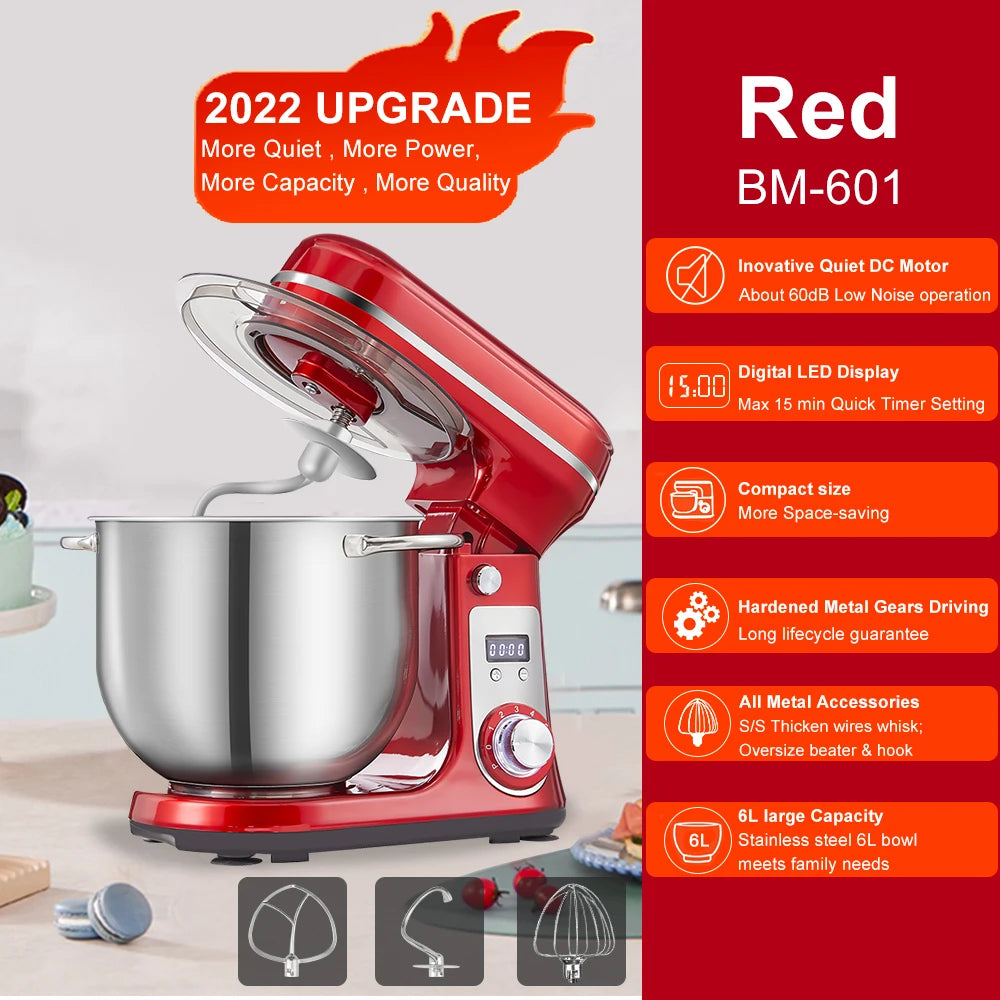 BioloMix Stand Mixer With Quiet Motor And Whisk