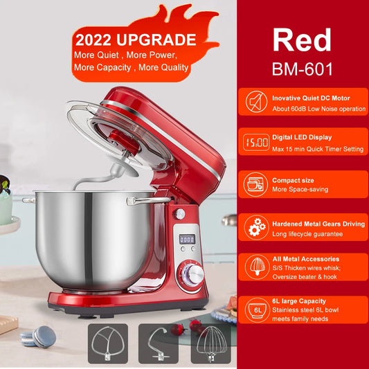 BioloMix Stand Mixer With Quiet Motor And Whisk