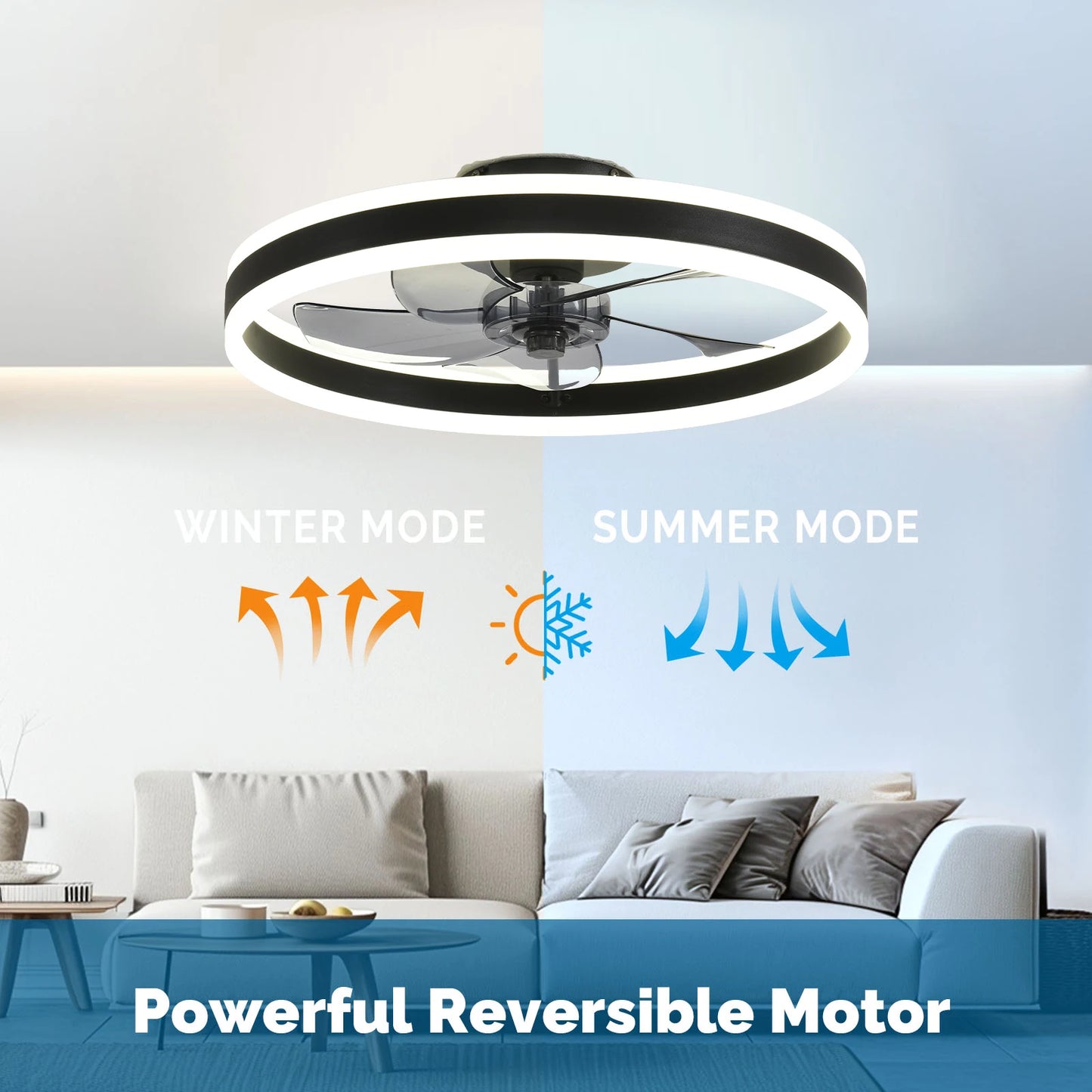Orison Flush Mount Ceiling Fan With Remote Control