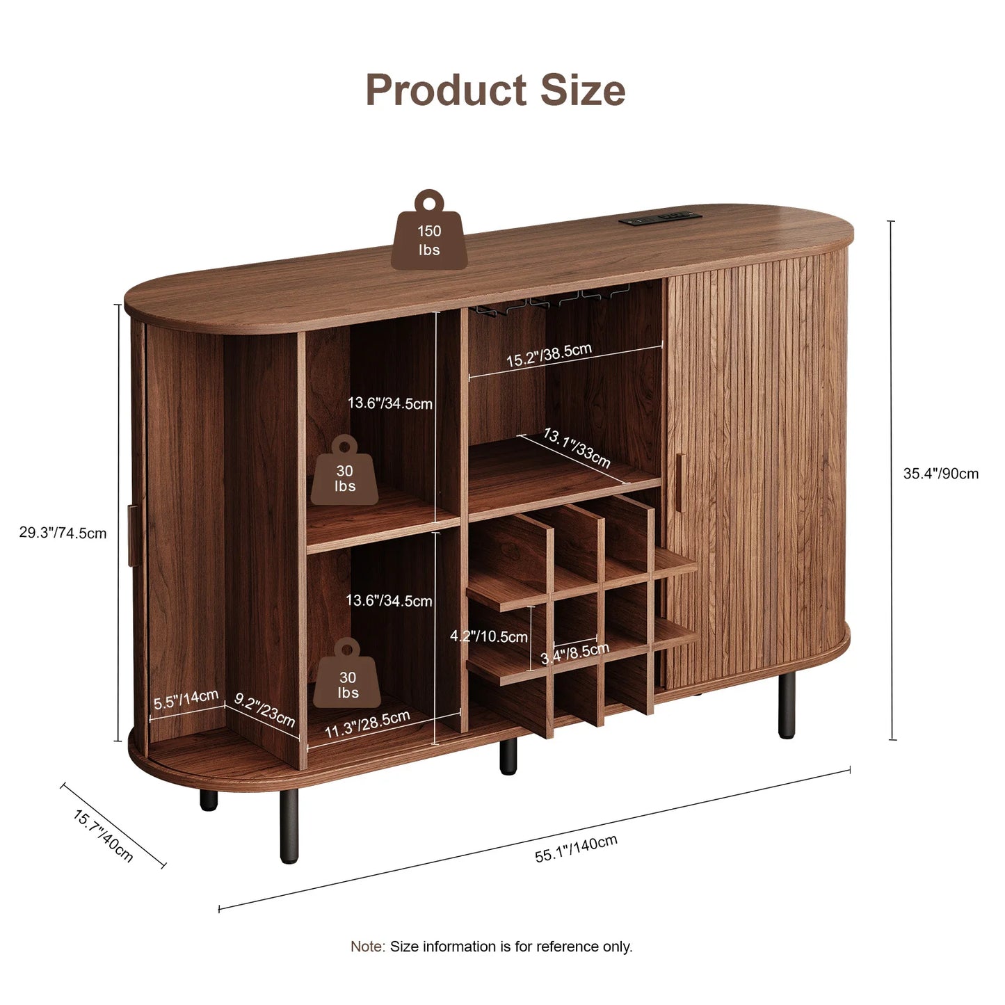 Modern LED Wine Bar Cabinet With Glass Rack