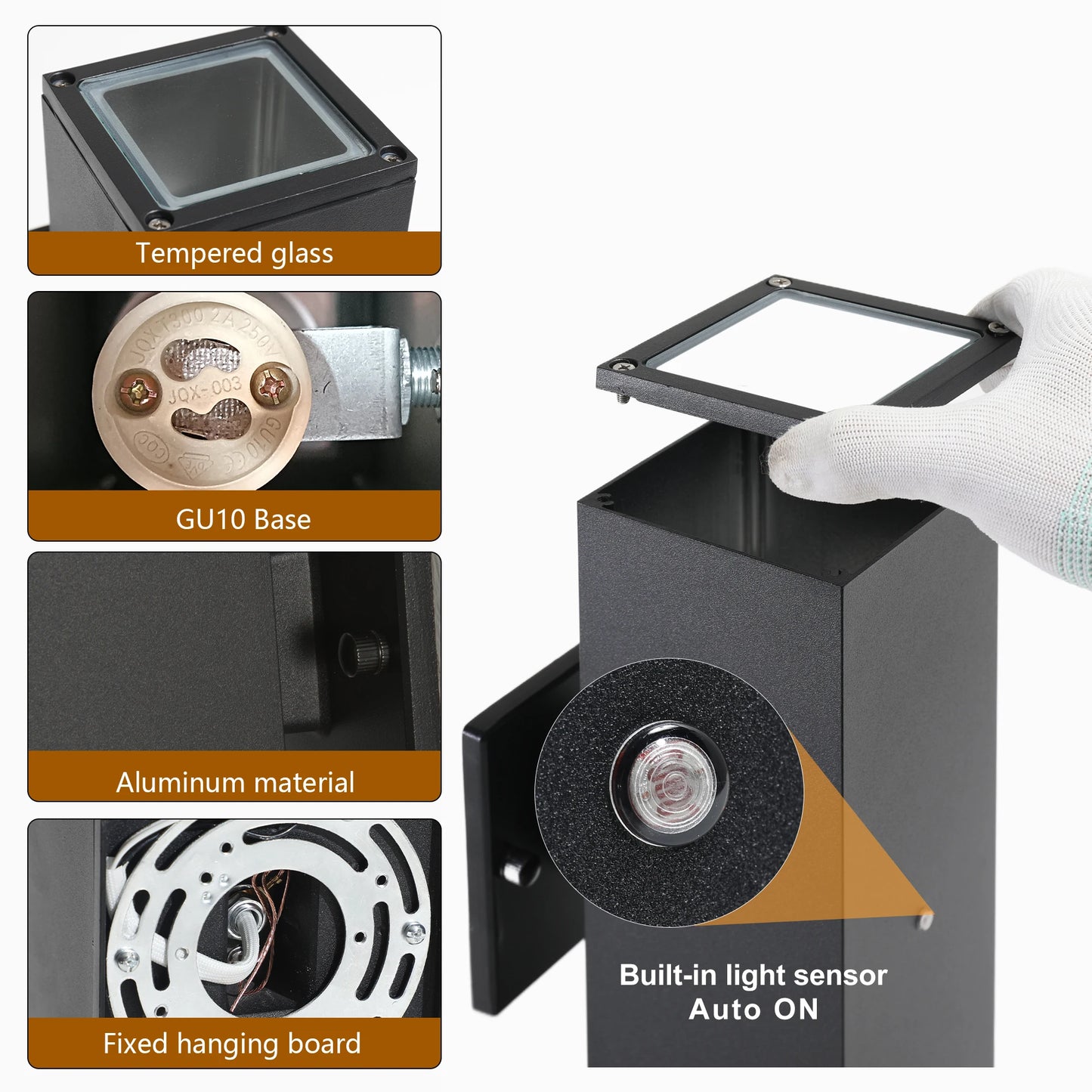 Arlgsite Motion Sensor Outdoor Wall Lights 2 Pack