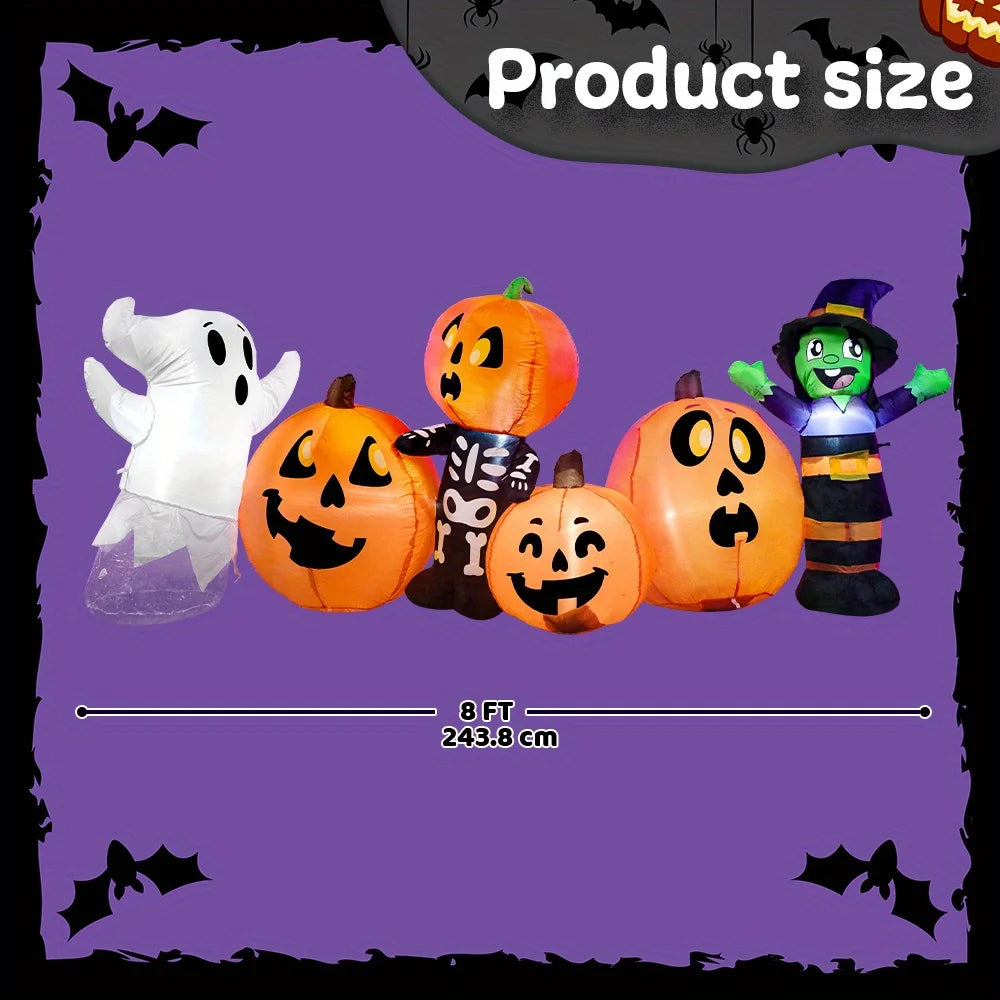 Halloween Inflatable Pumpkin Patch With LED Lights