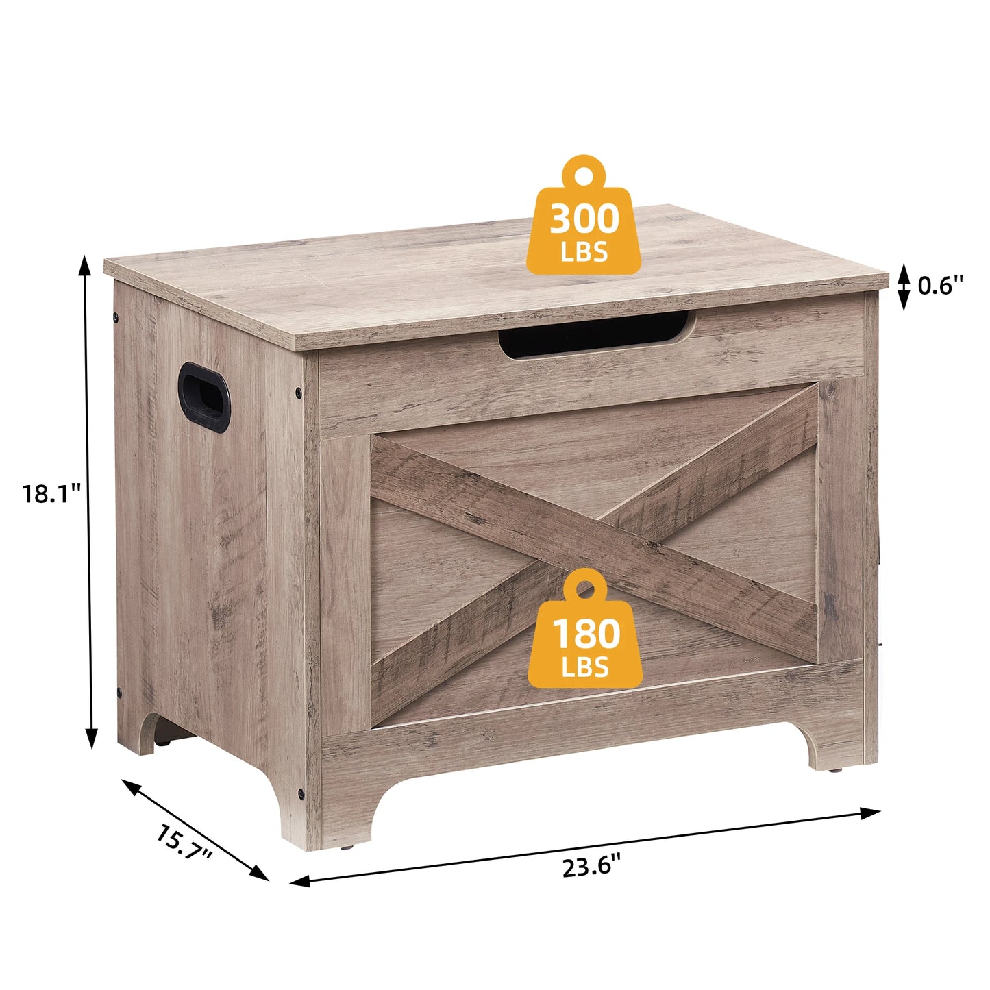 Twister Wooden Storage Bench Chest