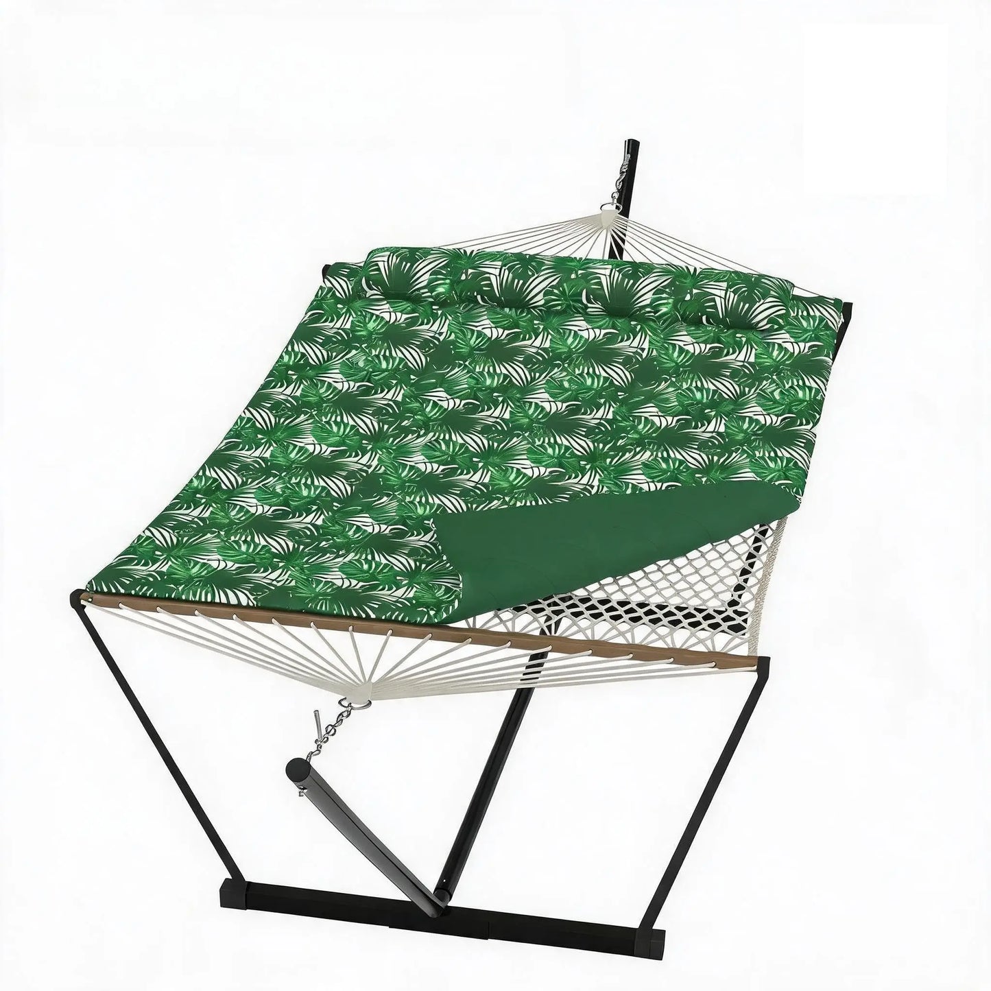 Double Hammock With Stand Heavy Duty Outdoor Patio Garden