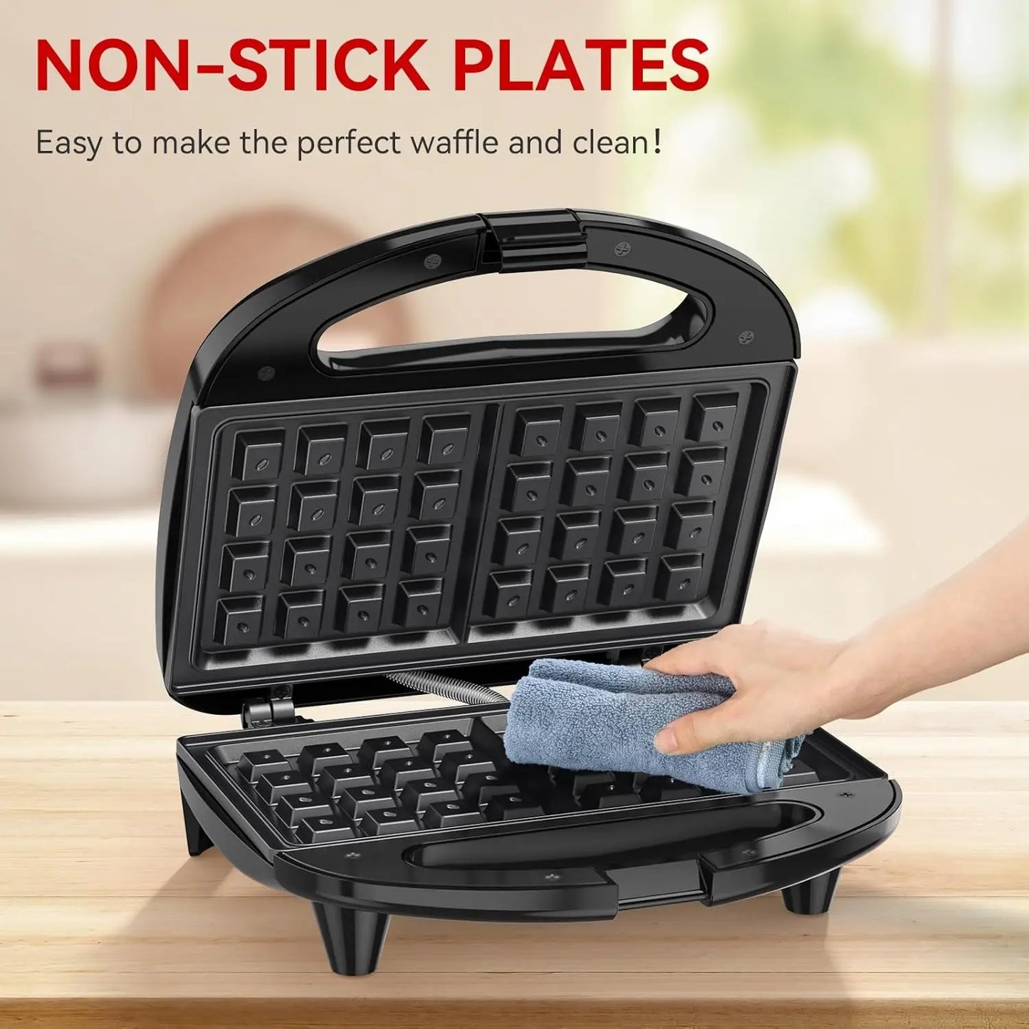OSTBA Nonstick Belgian Waffle Maker With Indicator Lights