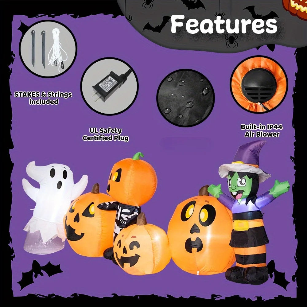 Halloween Inflatable Pumpkin Patch With LED Lights