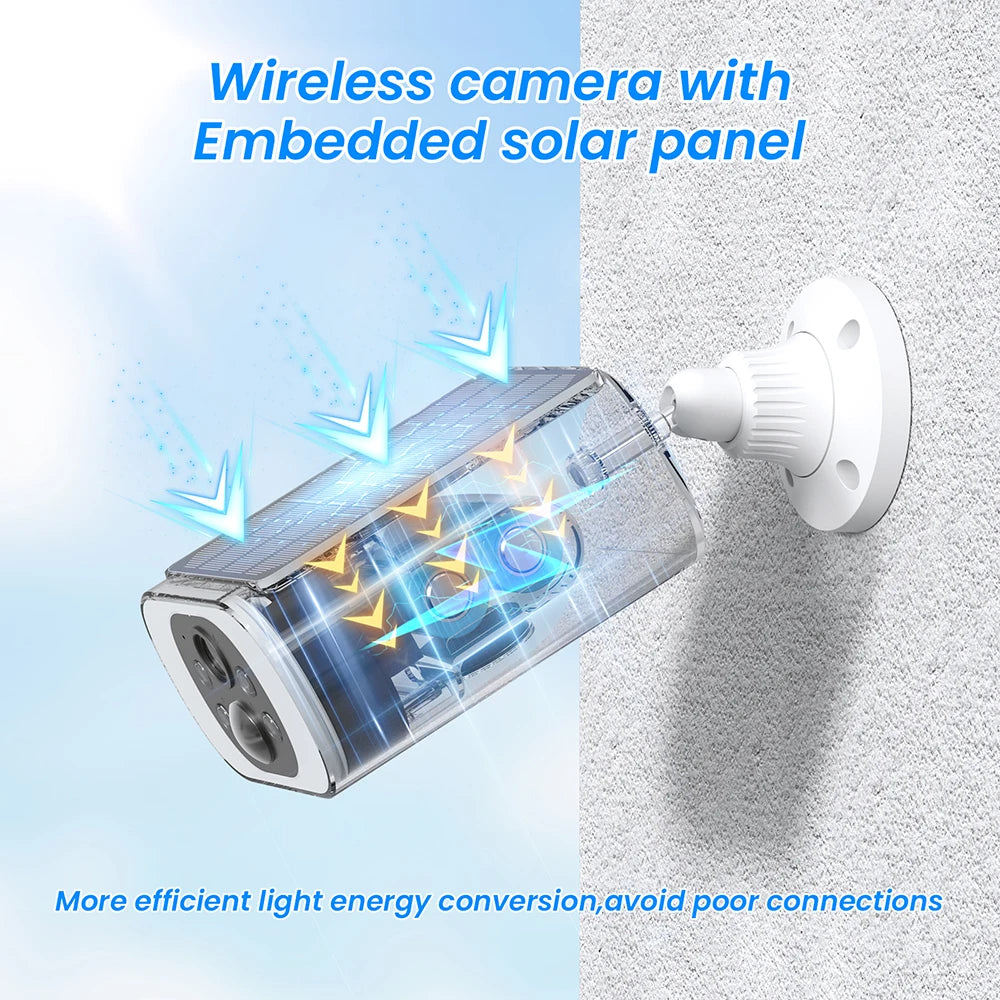ANRAN 2K Solar Security Camera System 4 Pack Wireless