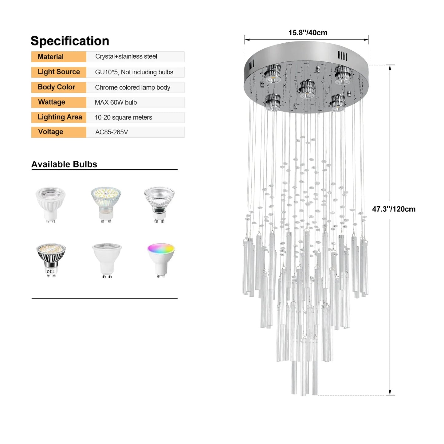 Luxury Crystal Led Pendant Light Loft Stair Droplight Modern Chandelier Ceiling Lamps Home Appliance Deco Lustre Hanging Fixture