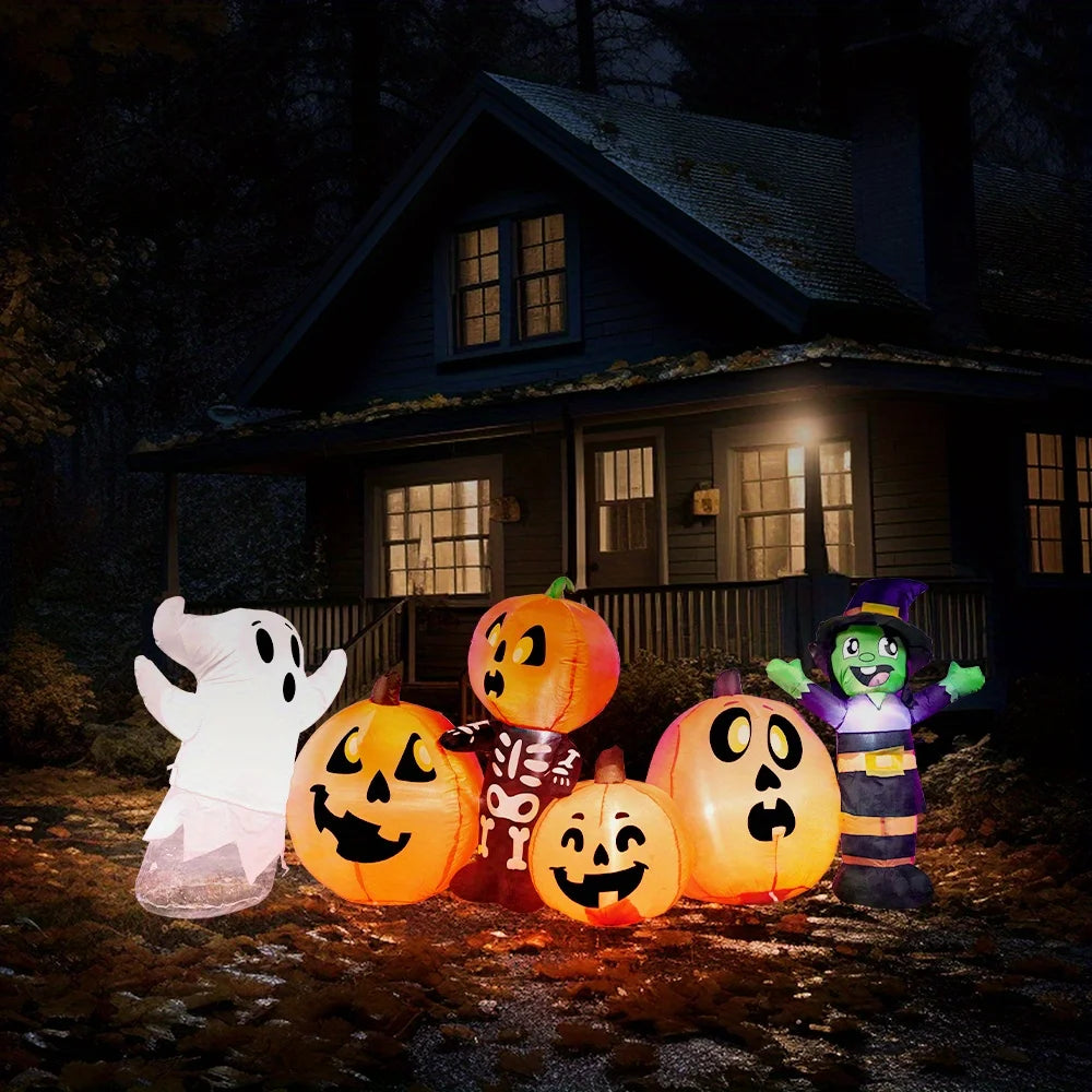Halloween Inflatable Pumpkin Patch With LED Lights