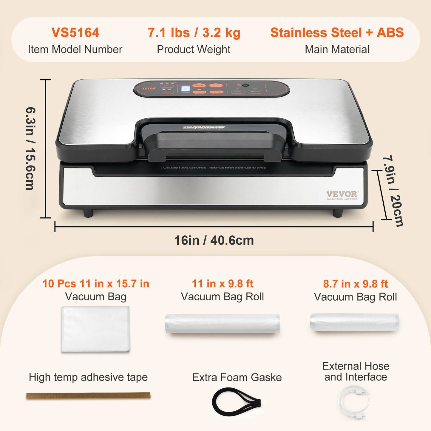 Succebuy 130W Vacuum Sealer Food Packaging Machine