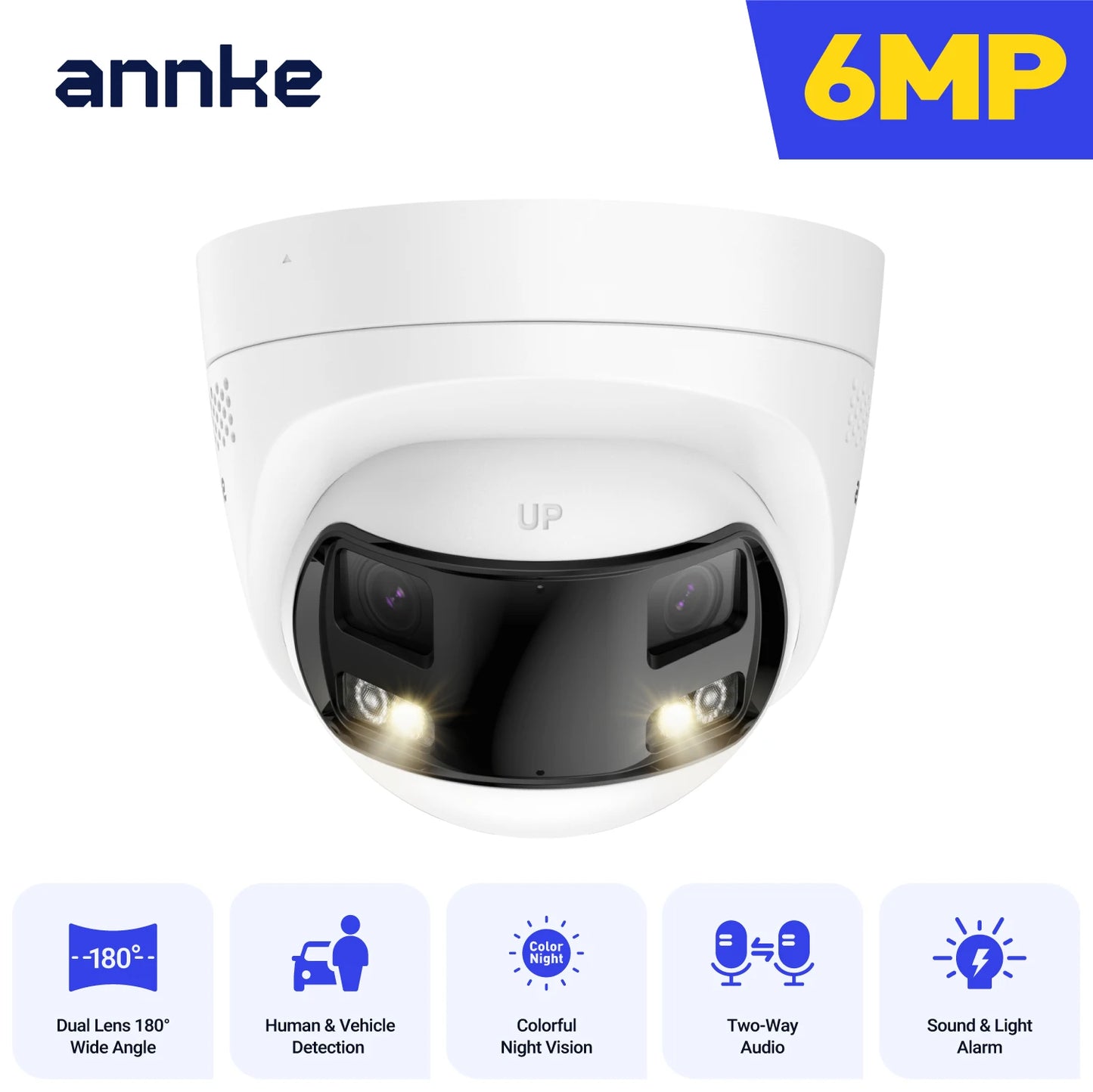 ANNKE 180 Degree 8MP Dual Lens PoE Camera With AI
