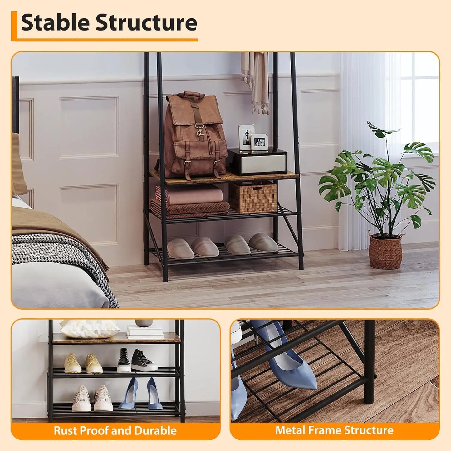 TWISTER.CK Coat Rack Hall Tree With Shoe Storage Bench