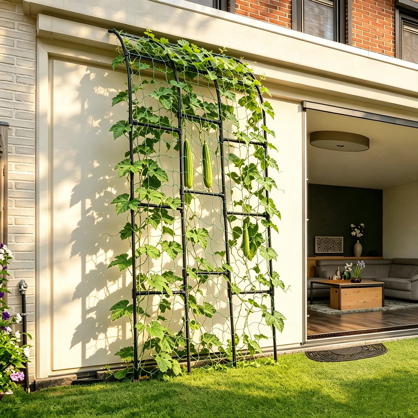 Metal Garden Arch Trellis For Vegetables And Climbing Plants
