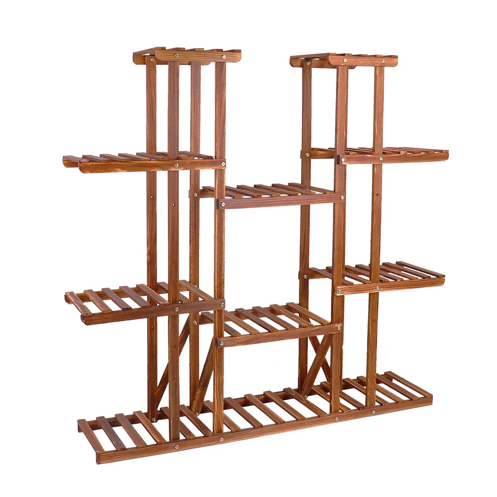 Wisfor Wooden Plant Shelf Multi Tier Stand Indoor Outdoor