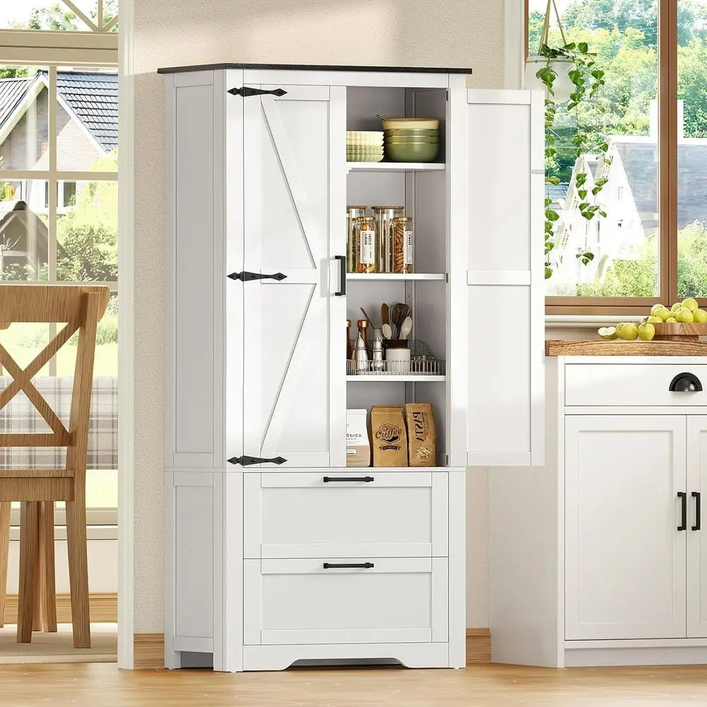 Storage Cabinet With Drawers And Adjustable Shelves