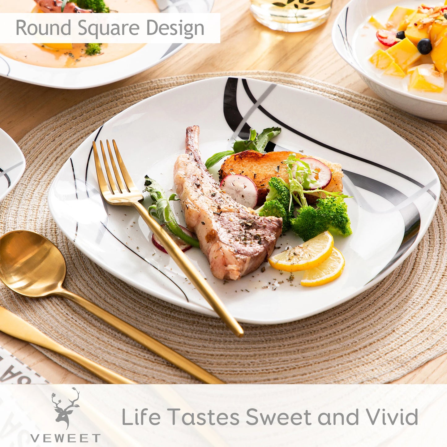 Malacasa Fiona Porcelain Dinnerware Set