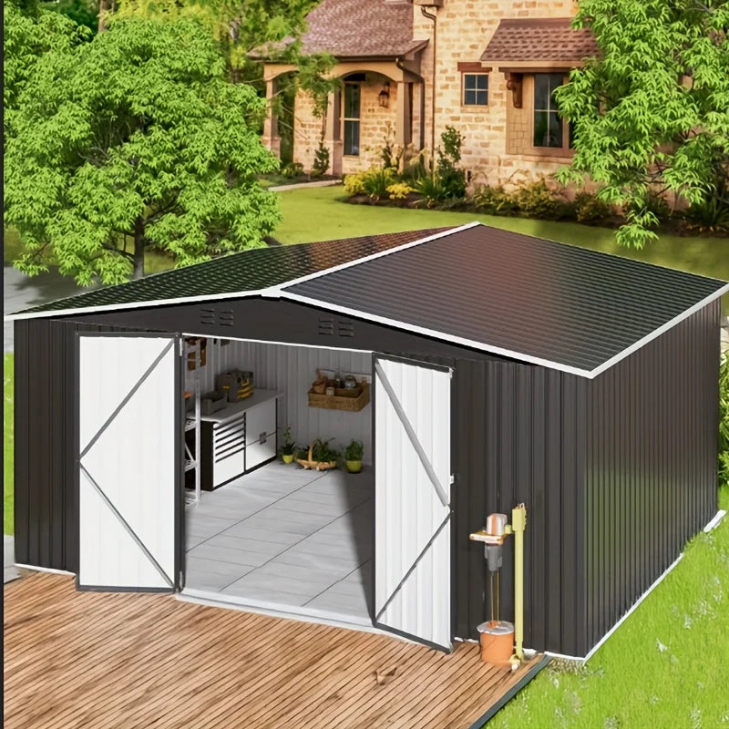 Viwat Heavy Duty Metal Outdoor Storage Shed