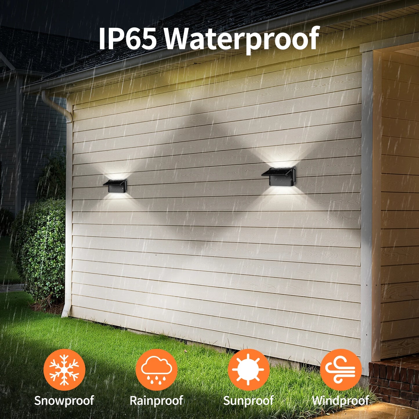 Intelamp Solar Wall Lights 2 Pack With Remote
