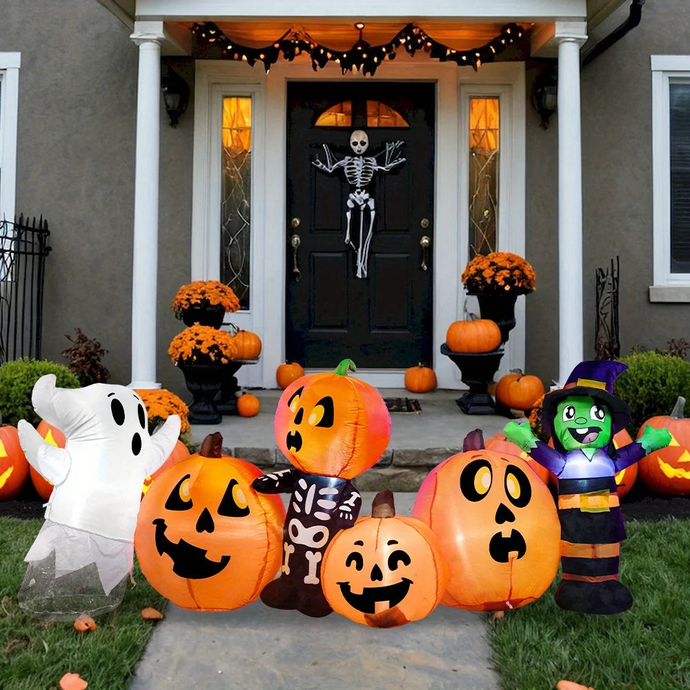 Halloween Inflatable Pumpkin Patch With LED Lights