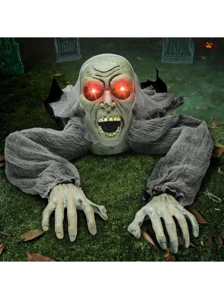 Animated Groundbreaker Zombie With Sound And Flashing Eyes