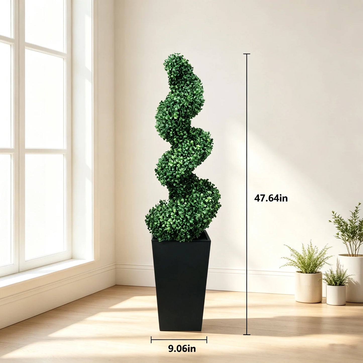 Olitree Artificial Spiral Boxwood Topiary Tree With Planter