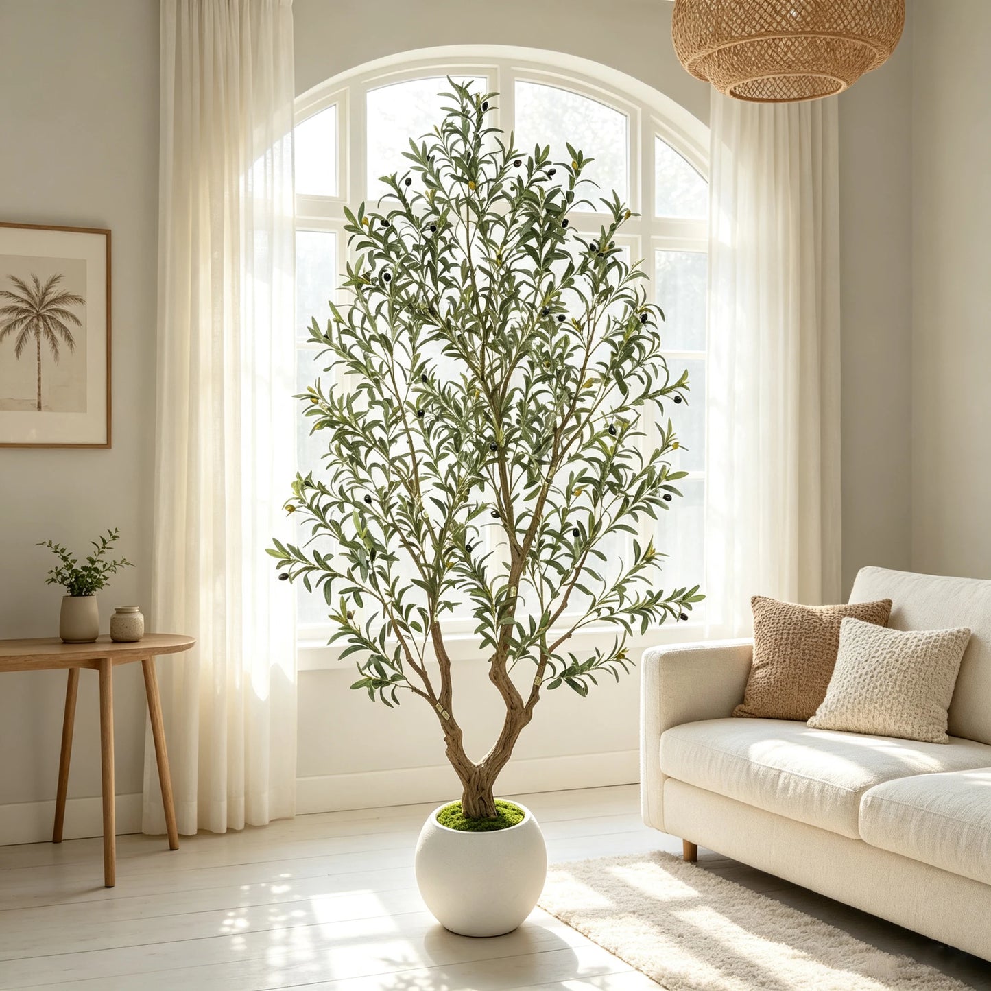 Olitree Artificial Olive Tree With Decorative Planter