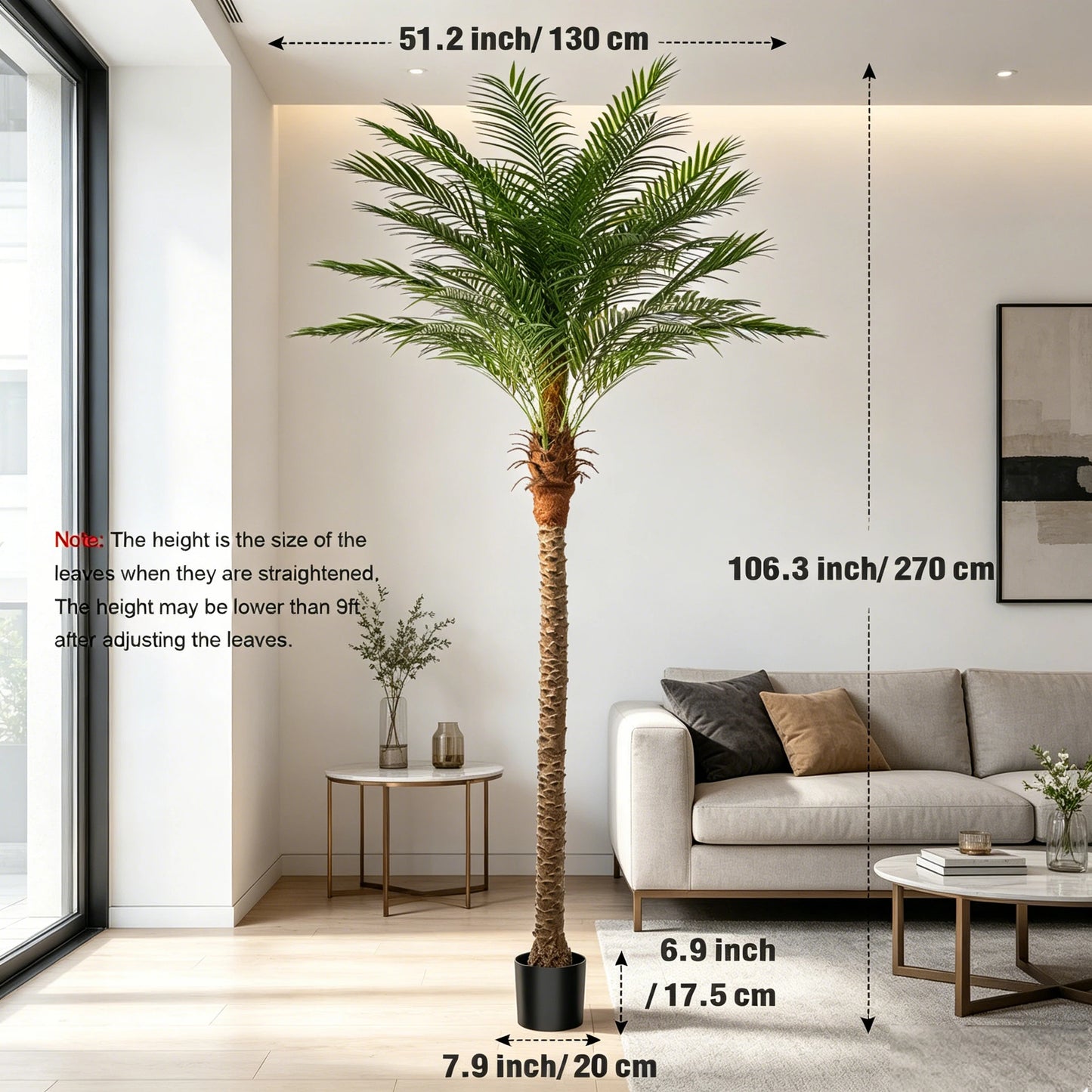 Olitree Artificial Cane Palm Tree For Home Decor