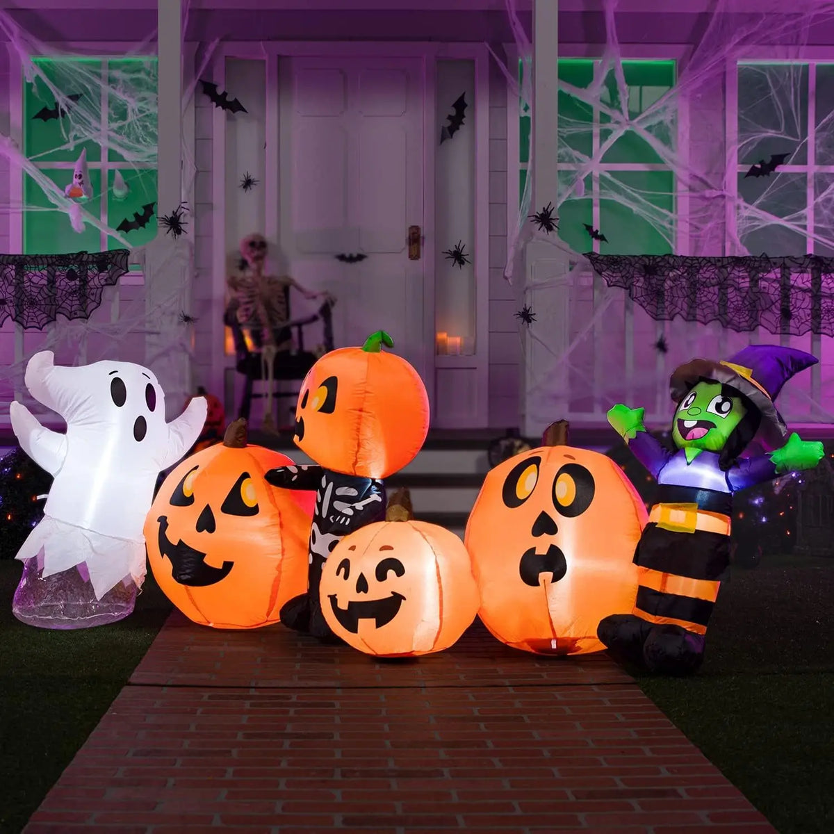 Halloween Inflatable Pumpkin Patch With LED Lights