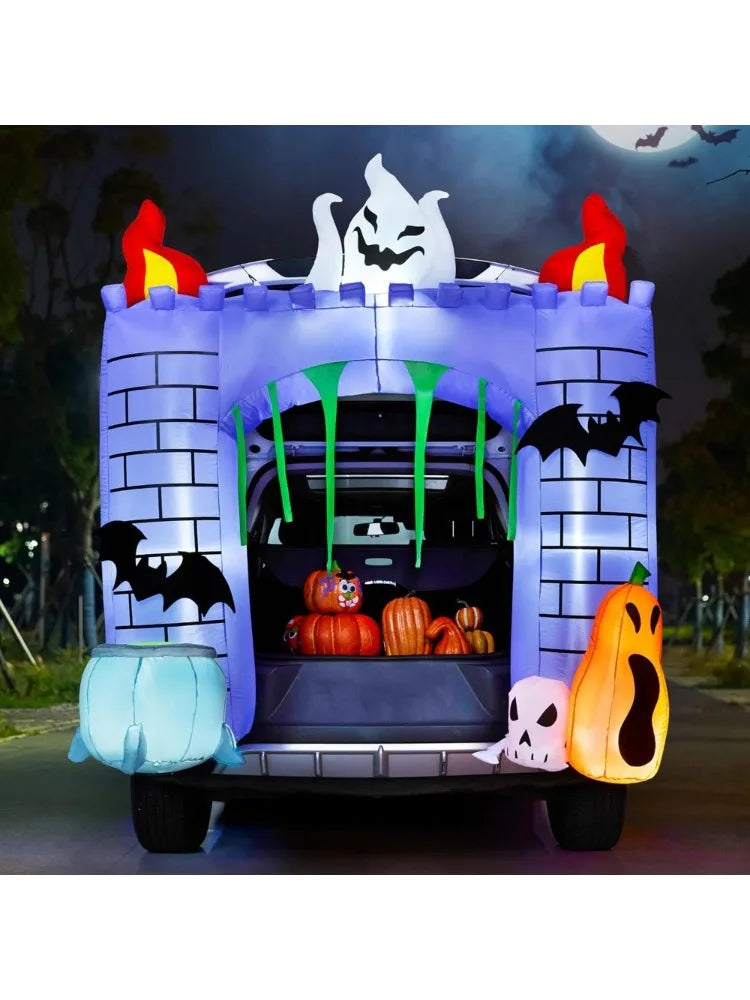 Halloween Inflatable Haunted Castle With LED Lights