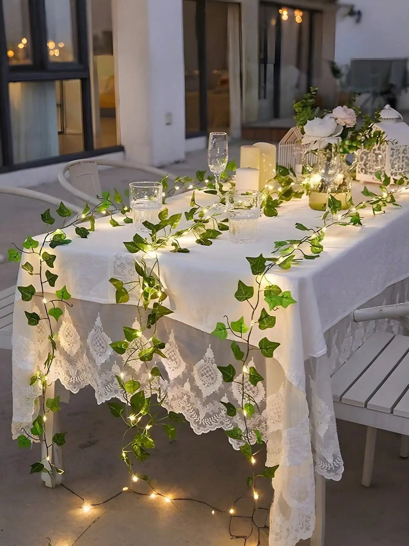 Battery Powered LED Ivy Vine Lights Home Garden Decor