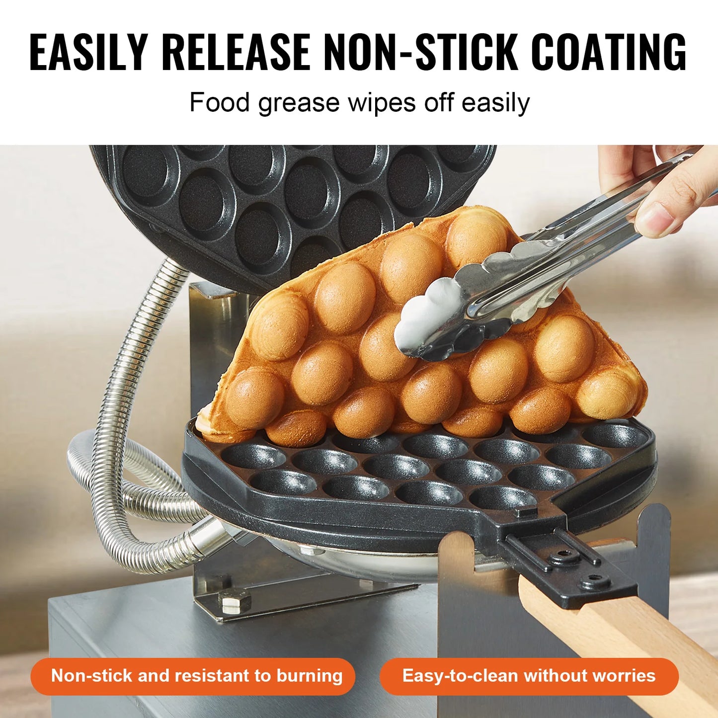 SucceBuy Commercial Egg Bubble Waffle Maker Machine