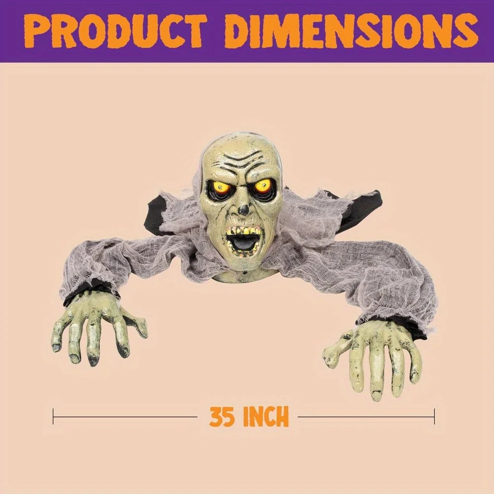 Animated Groundbreaker Zombie With Sound And Flashing Eyes