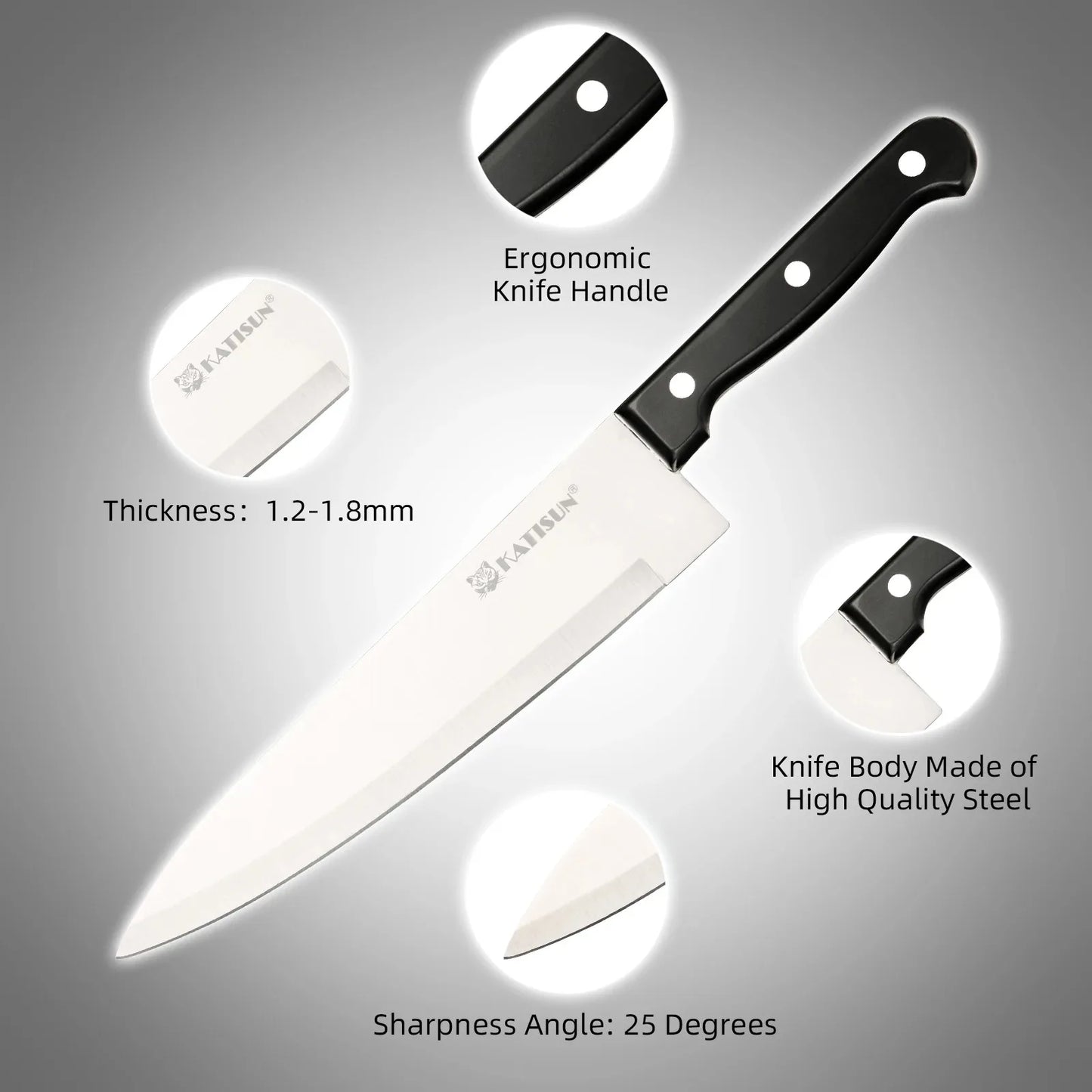 Katisun 19-Piece Kitchen Knife Set With Block