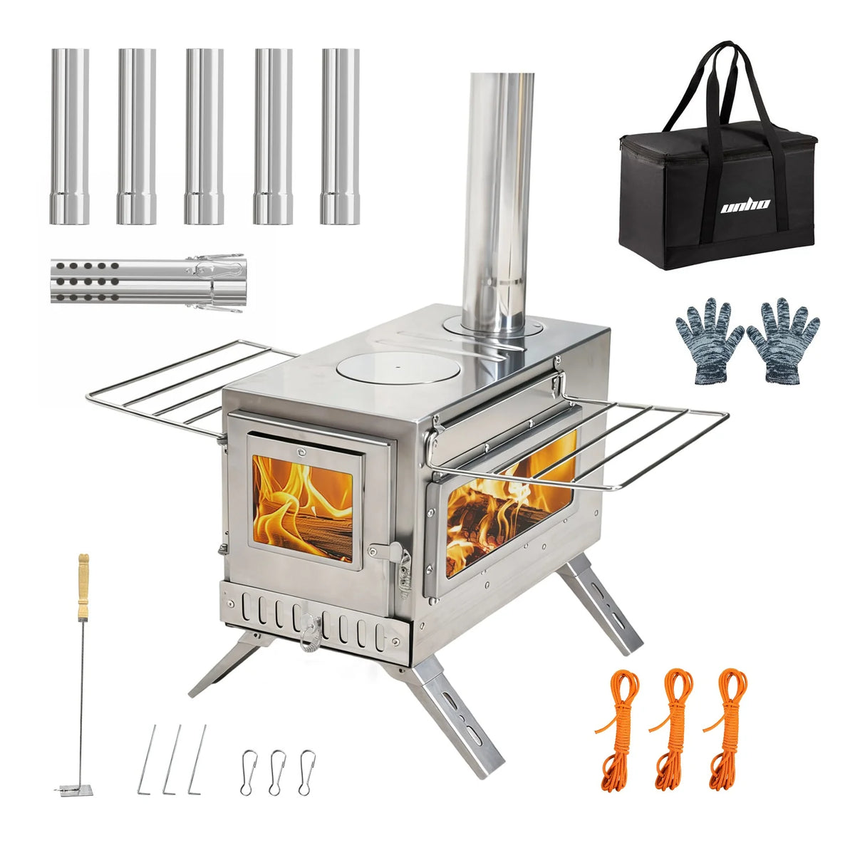 Portable Camping Wood Stove For Hot Tents
