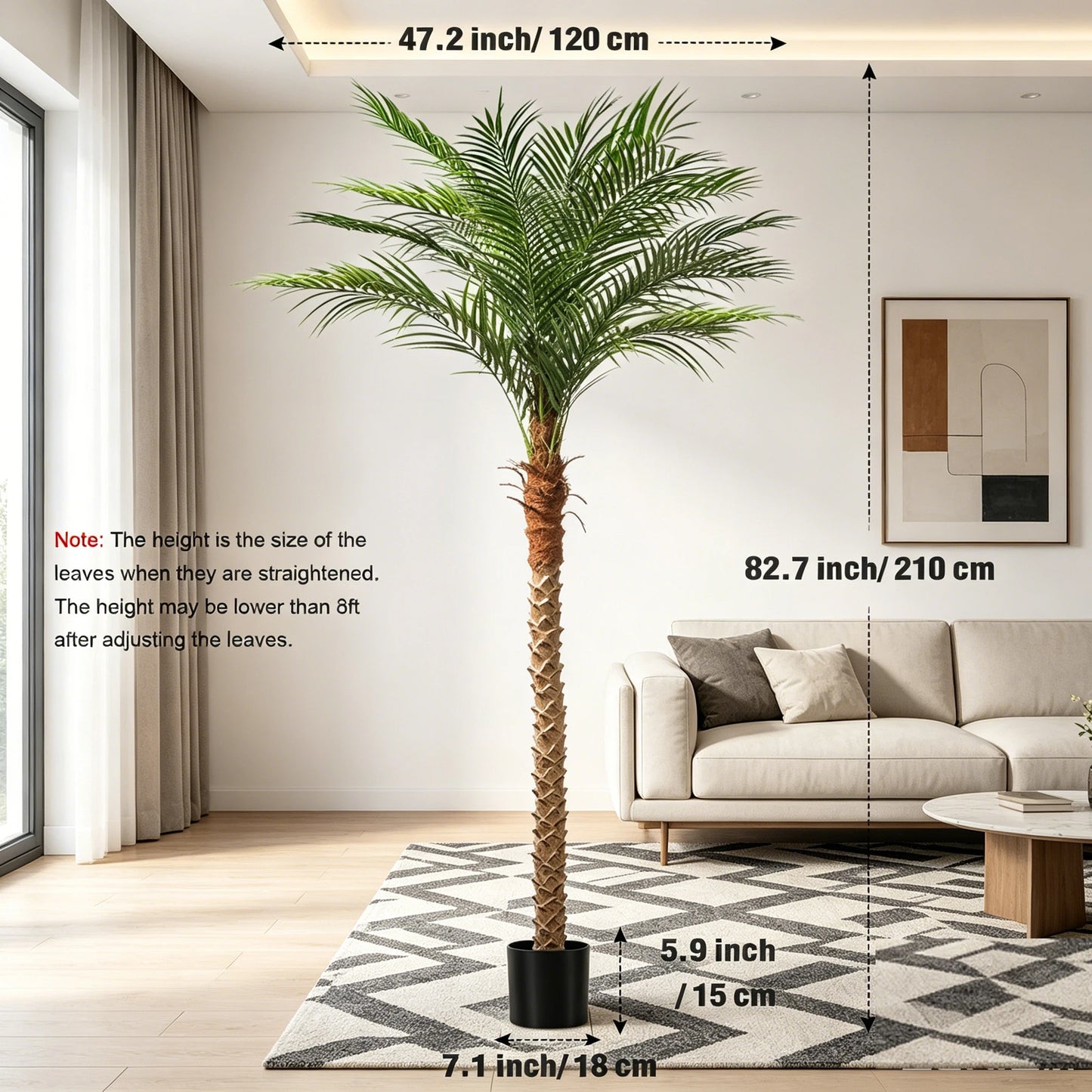 Olitree Artificial Cane Palm Tree For Home Decor