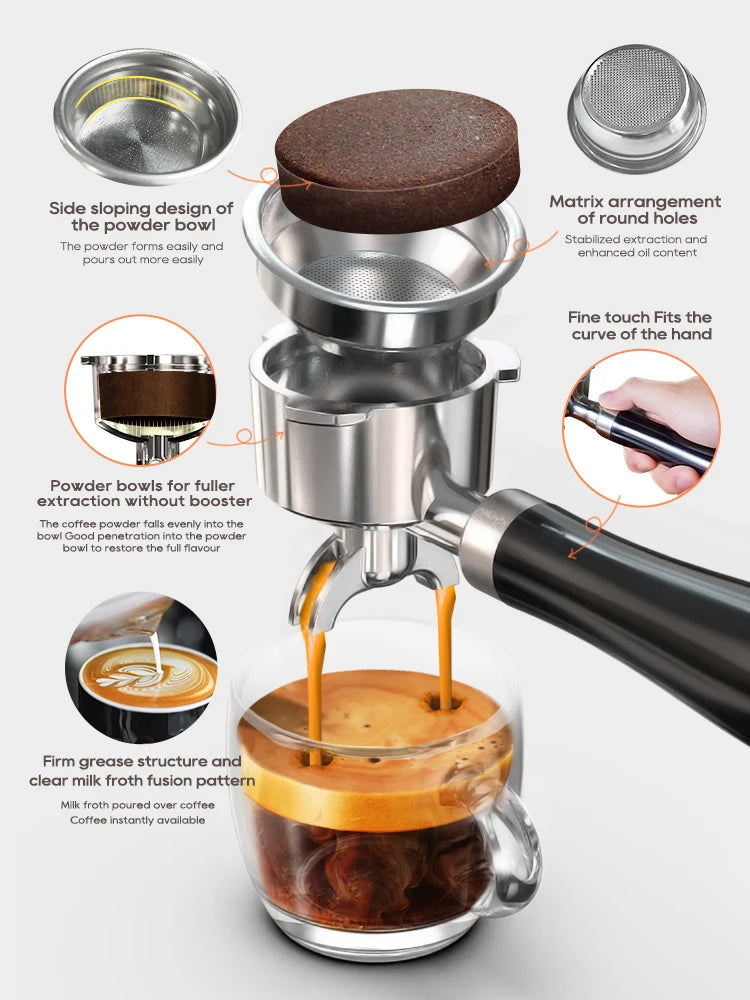 HiBREW 20 Bar Semi Automatic Espresso Coffee Machine