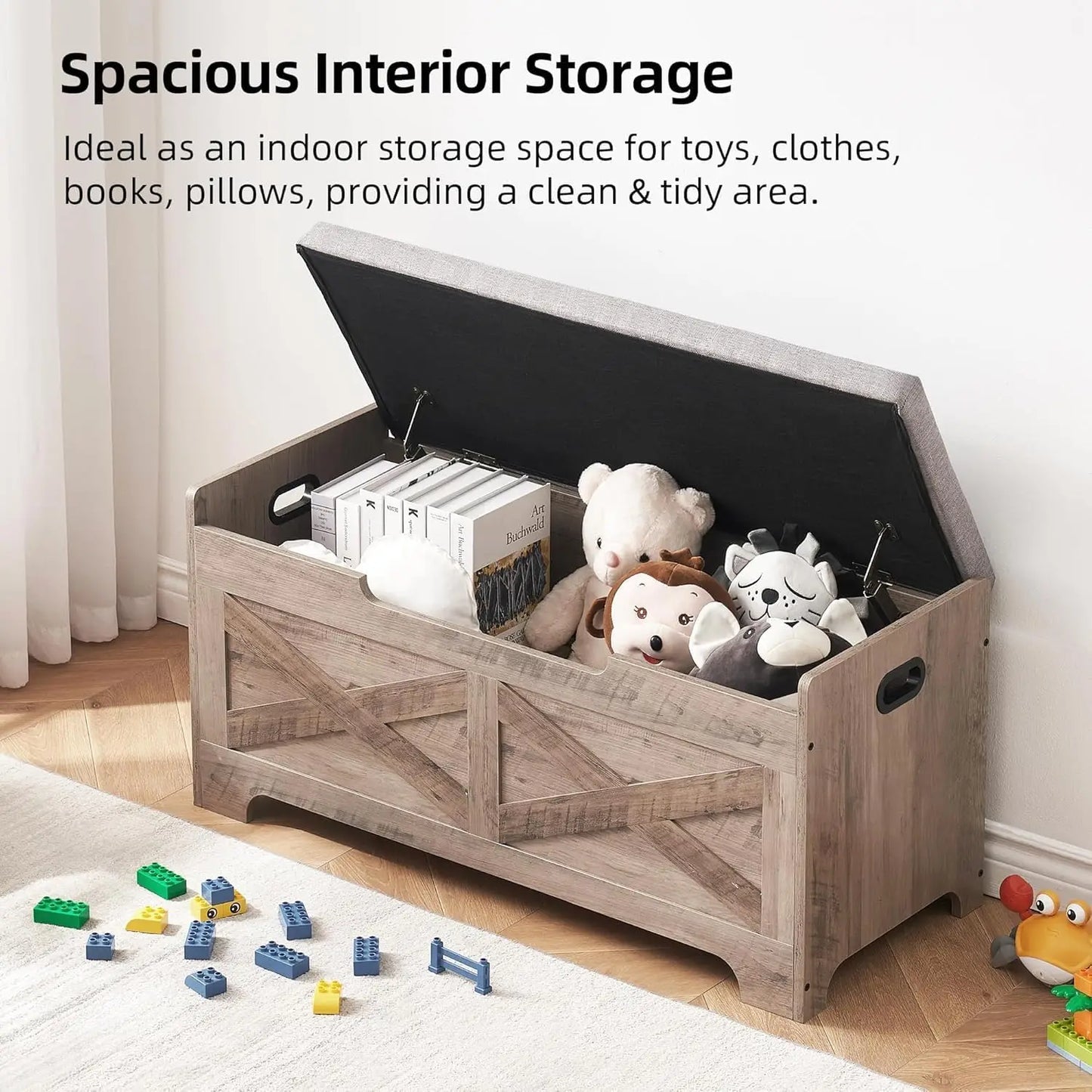 Twister Wooden Storage Bench Chest