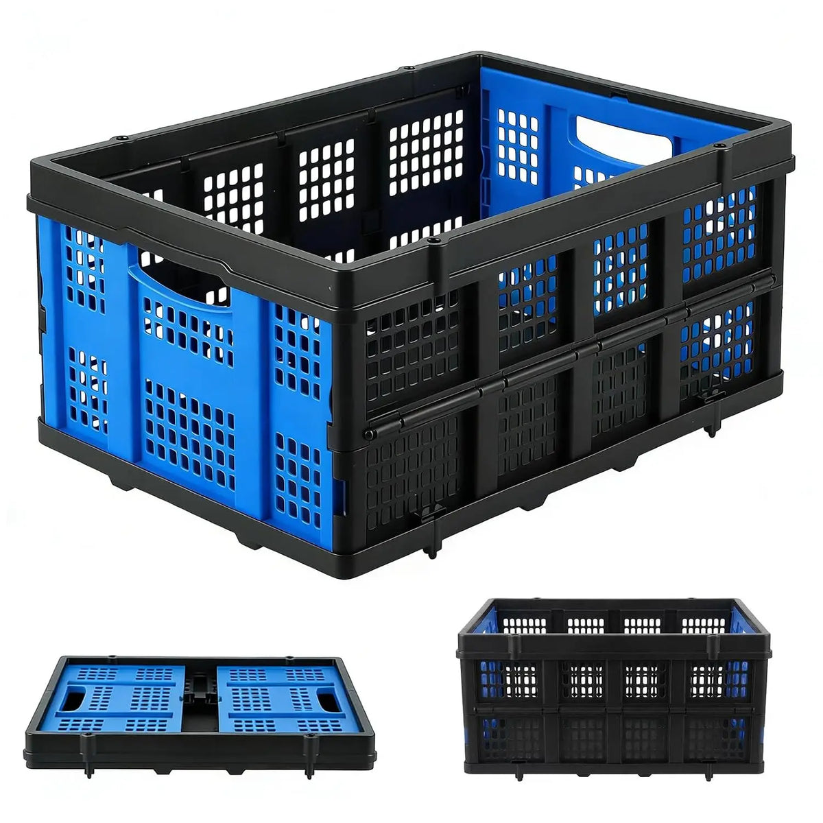 Foldable Heavy Duty Plastic Storage Crate