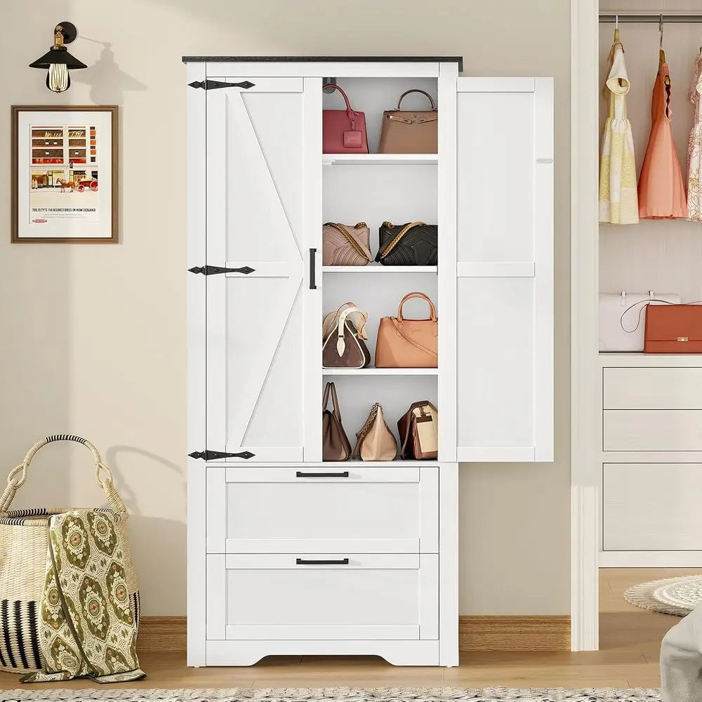 Storage Cabinet With Drawers And Adjustable Shelves