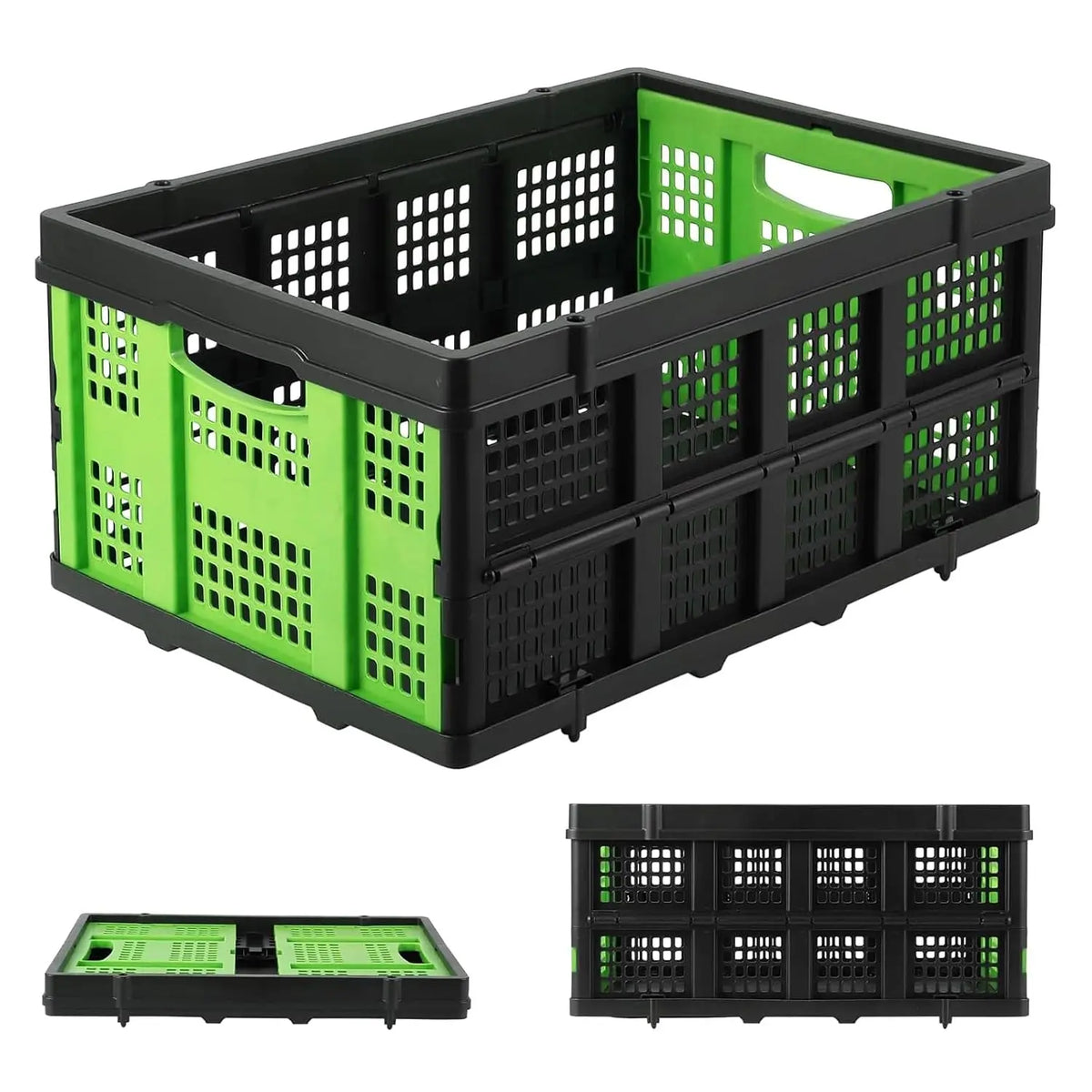 Foldable Heavy Duty Plastic Storage Crate