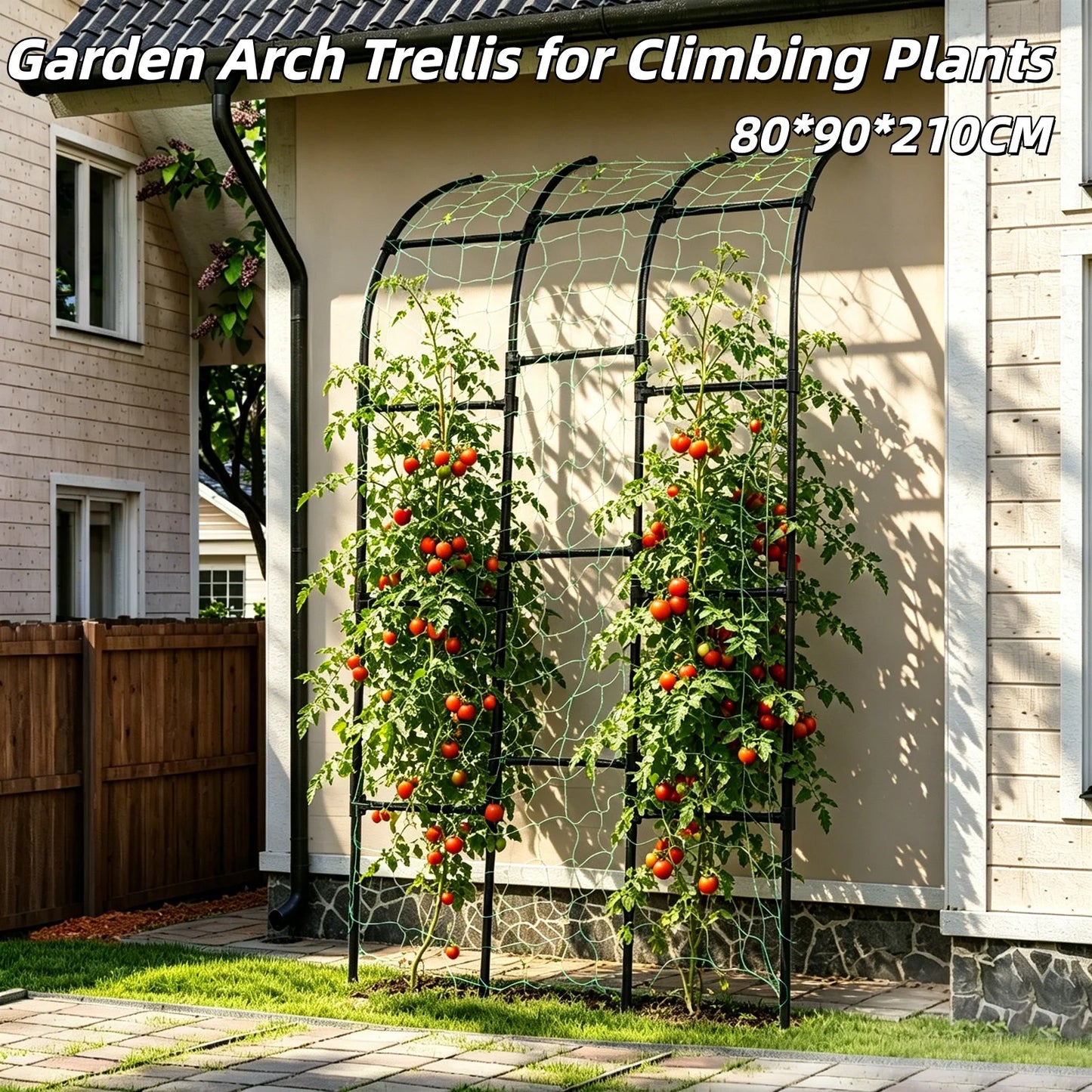 Metal Garden Arch Trellis For Vegetables And Climbing Plants