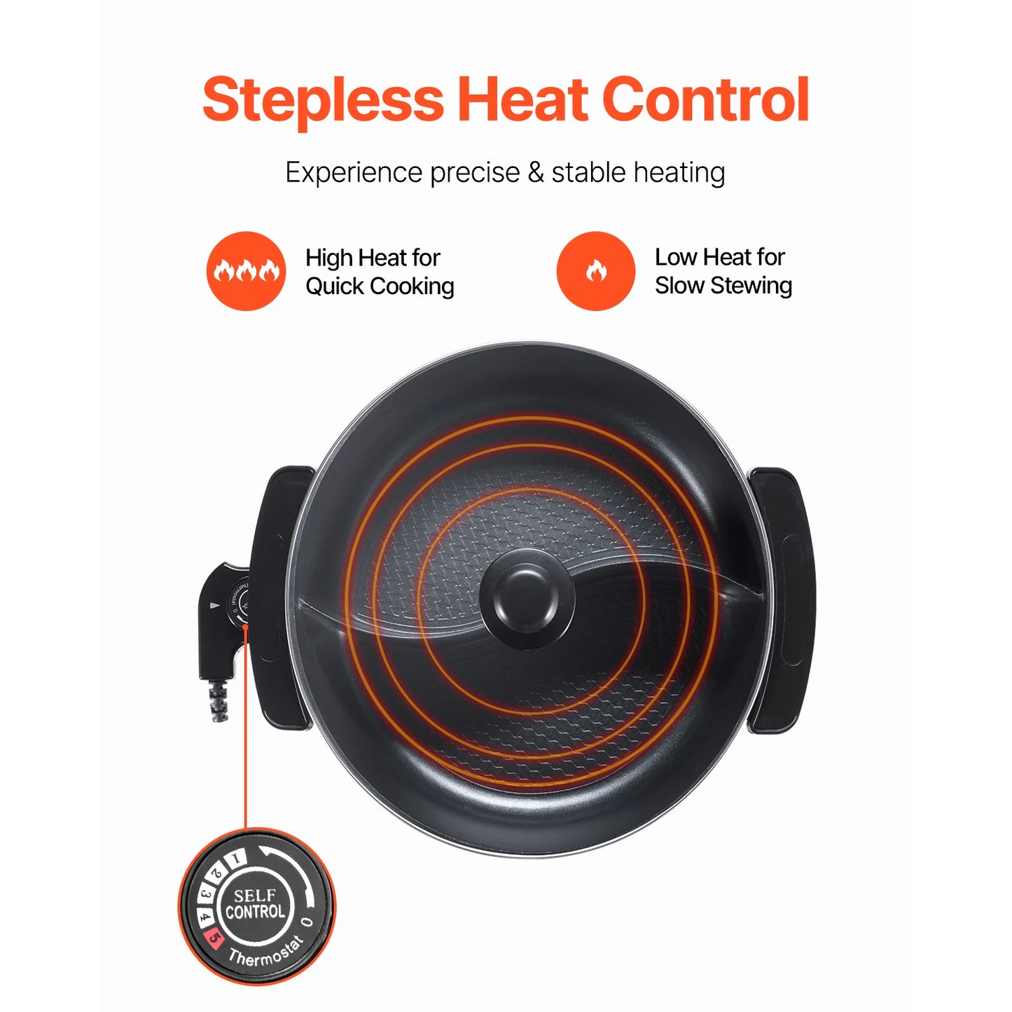 SucceBuy Dual Flavor Electric Hot Pot With Divider