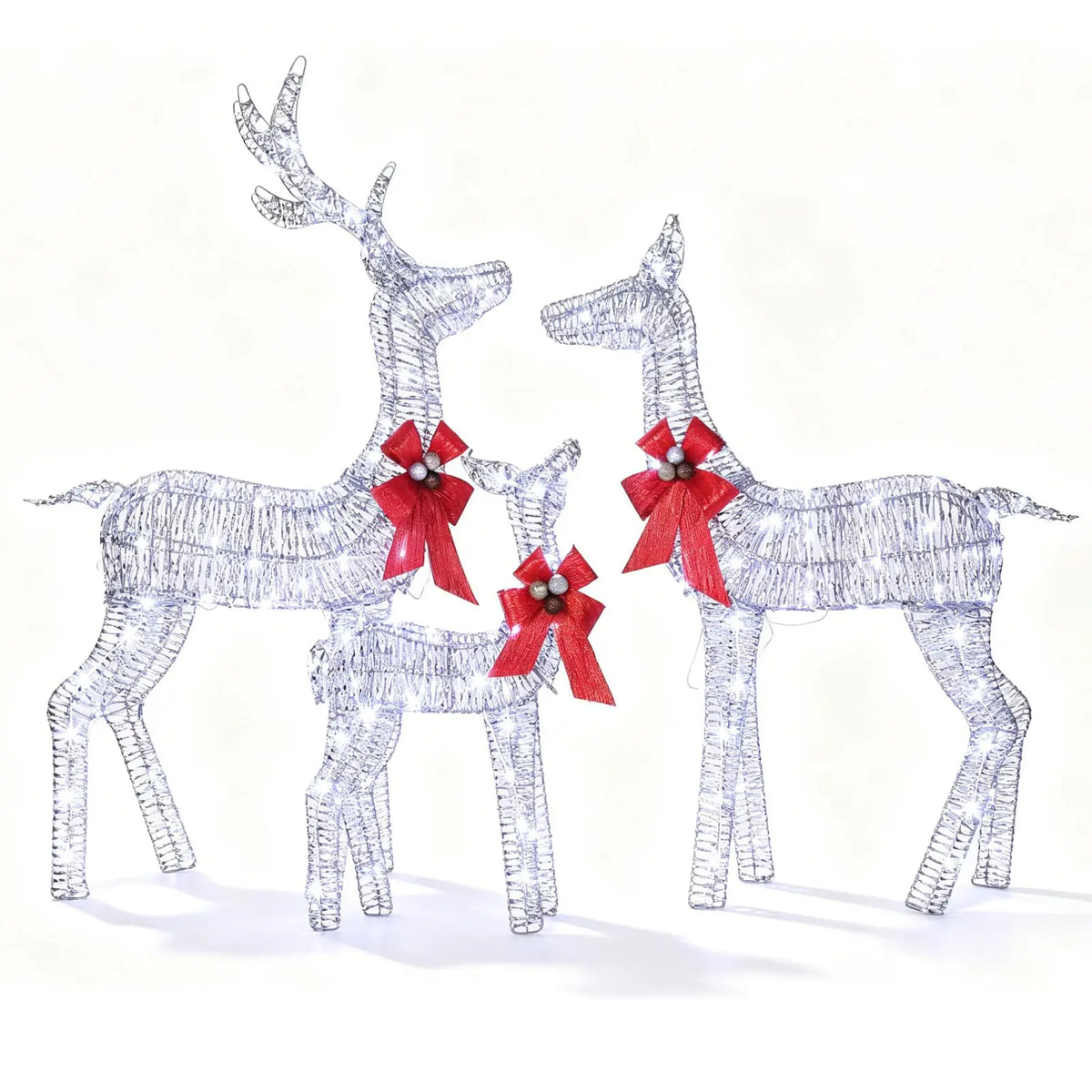 HiMISS Lighted Christmas Reindeer Family Yard Decor