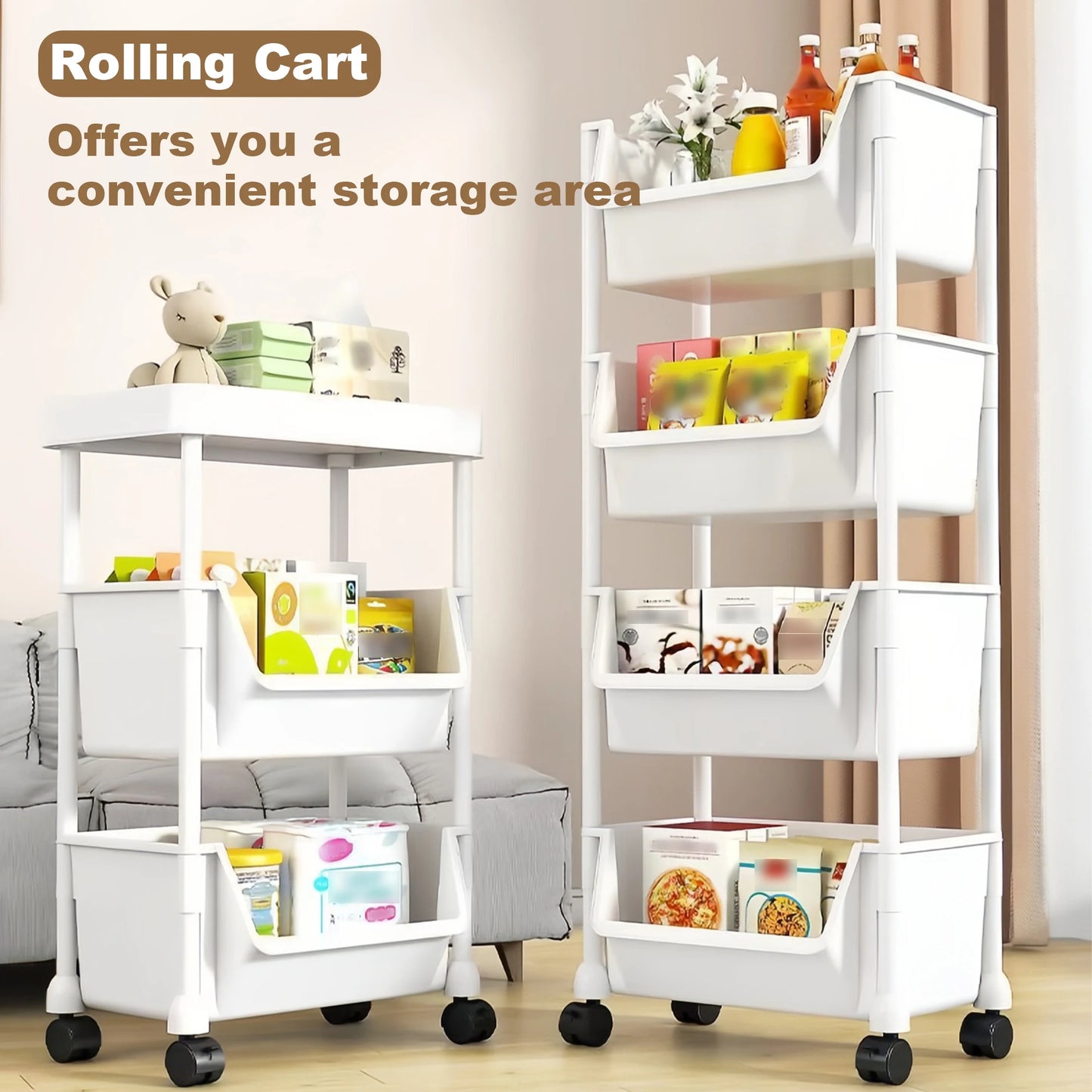 Rolling storage bin.